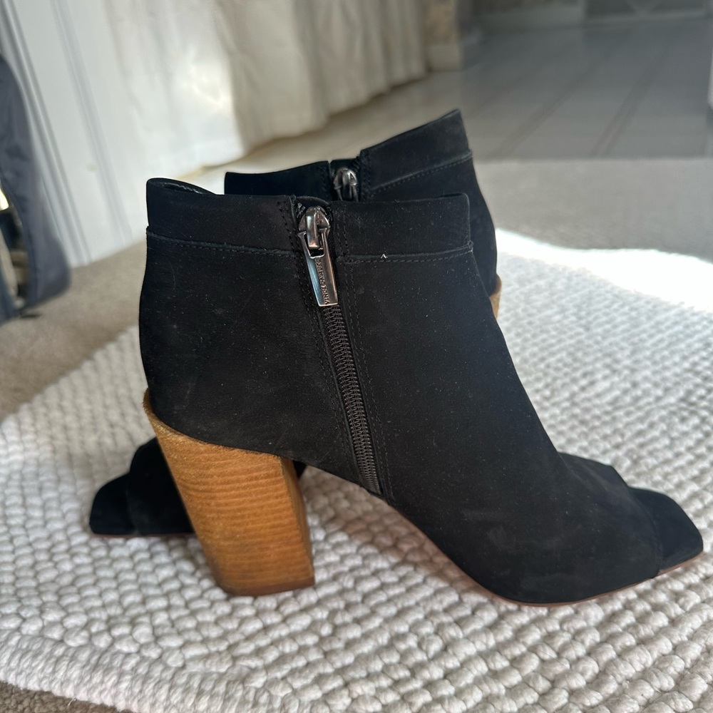 Vince Camuto Black Suede Ankle Booties